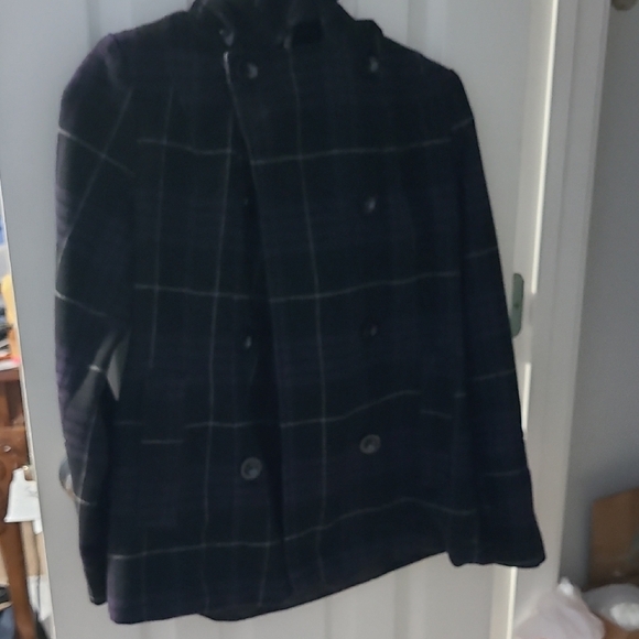 Faded Glory Jackets & Blazers - Plaid Double-Breasted Coat
